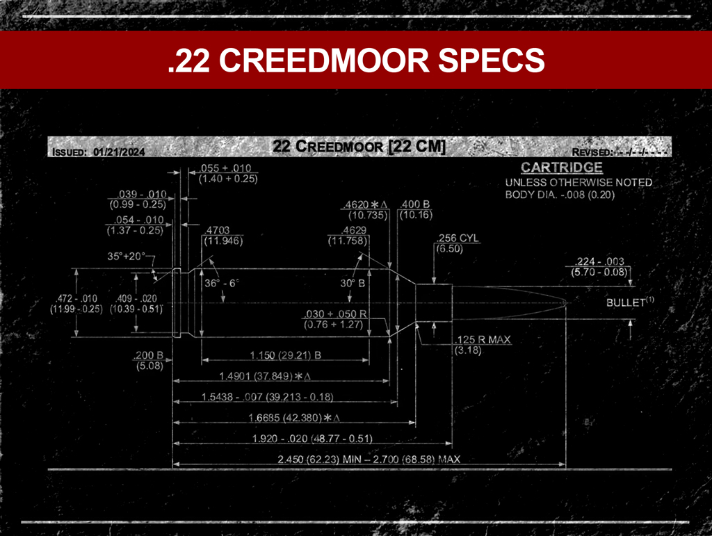 22 creedmoor case specs a diagram of 22 creedmoor case specs