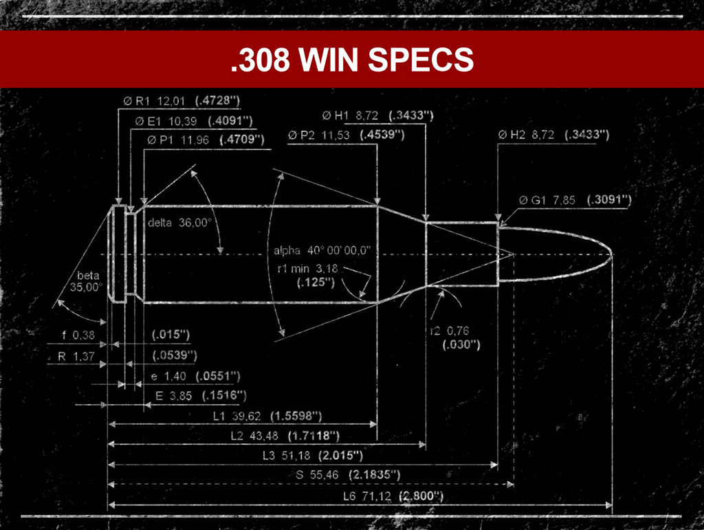 a diagram of the .308 win cartridge