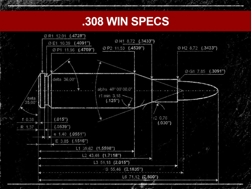 a diagram of the .308 win cartridge specs