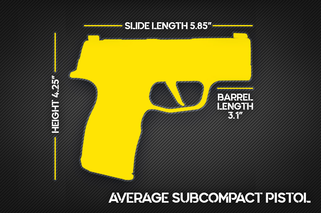 a diagram of an average subcompact handgun