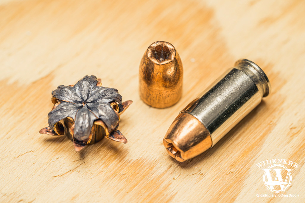 a photo showing jacketed hollow point ammo in a variety of stages