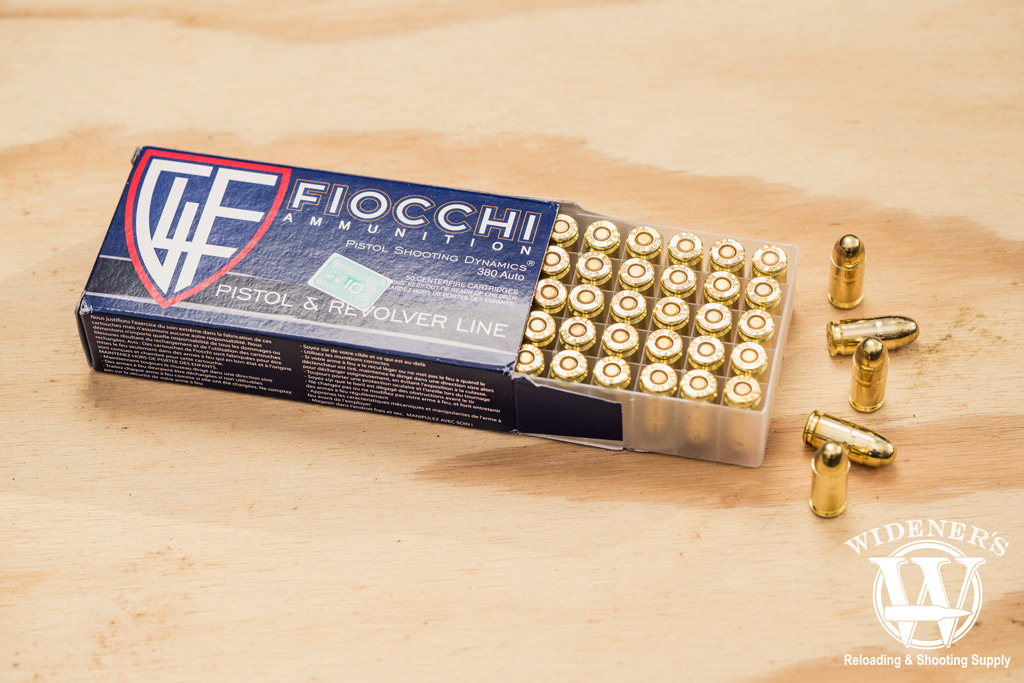 photo of fiocchi best 380 ammo on a sheet of plywood