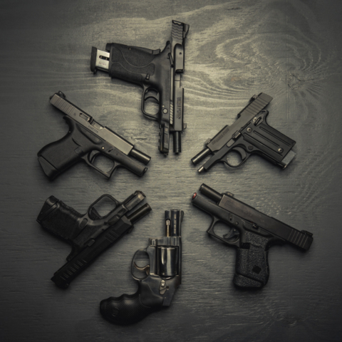 a photo showing options for best handgun for small hands