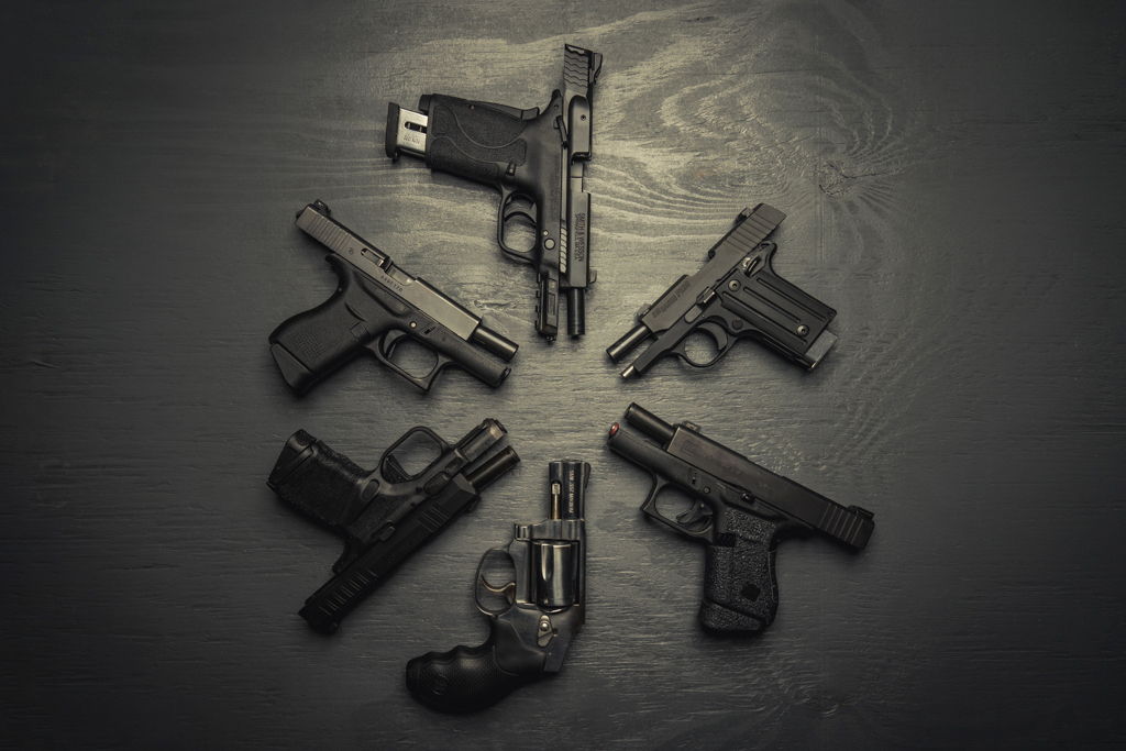 a photo showing options for best handgun for small hands