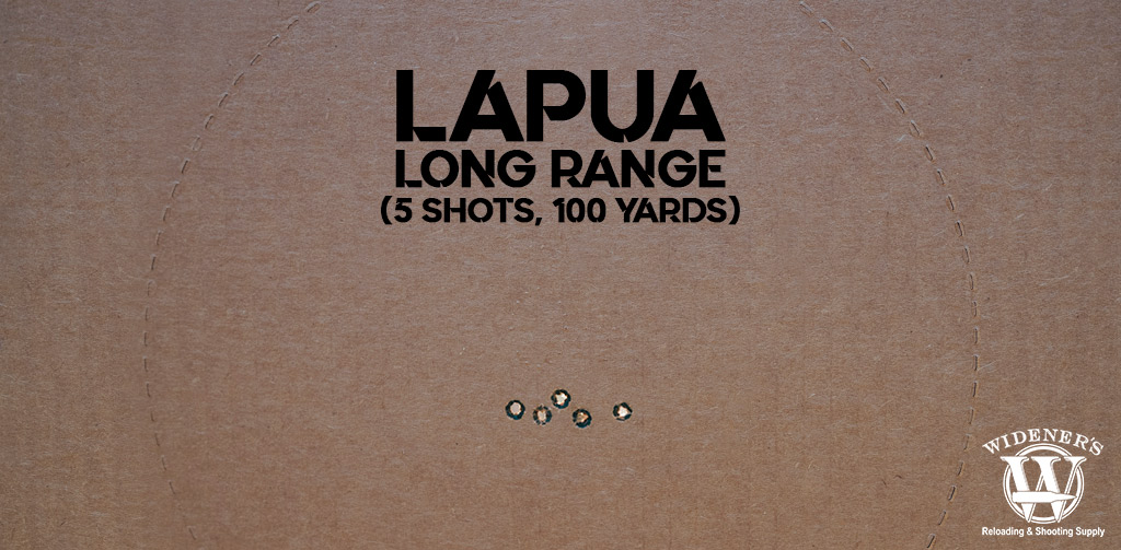 a target shot with Lapua Long Range at 100 yards
