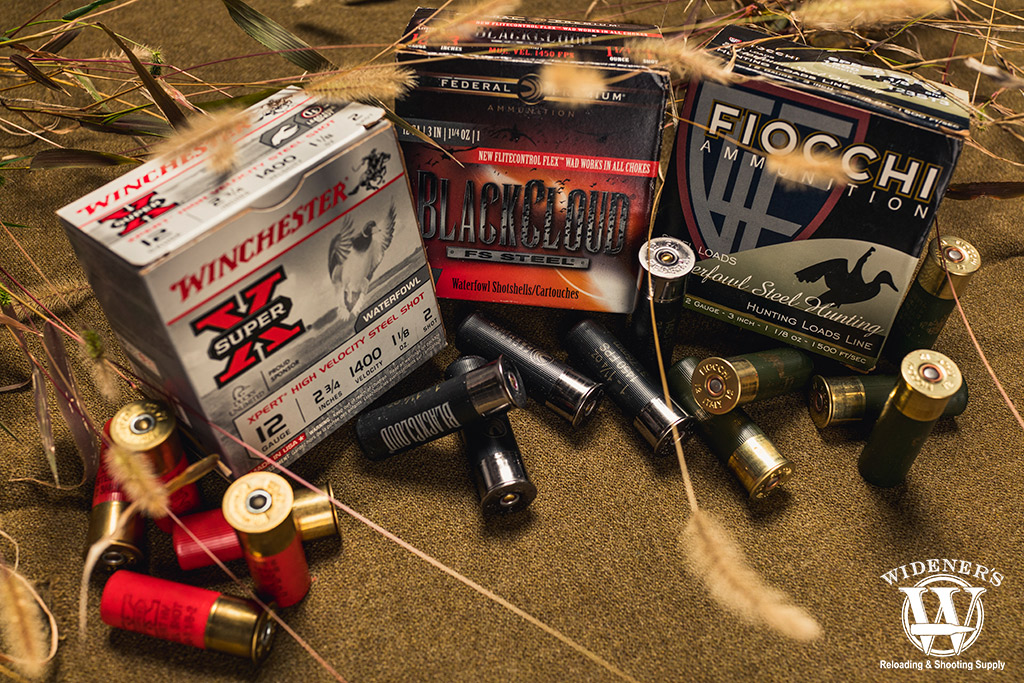 a photo of 12 gauge duck hunting shotgun ammo