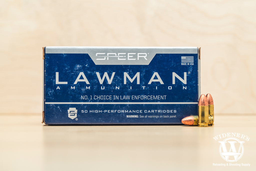 a photo of speer lawman 9mm training ammo