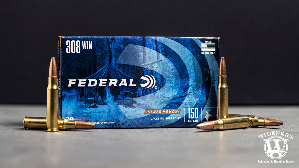 a photo of federal power-shok 308 hunting ammo
