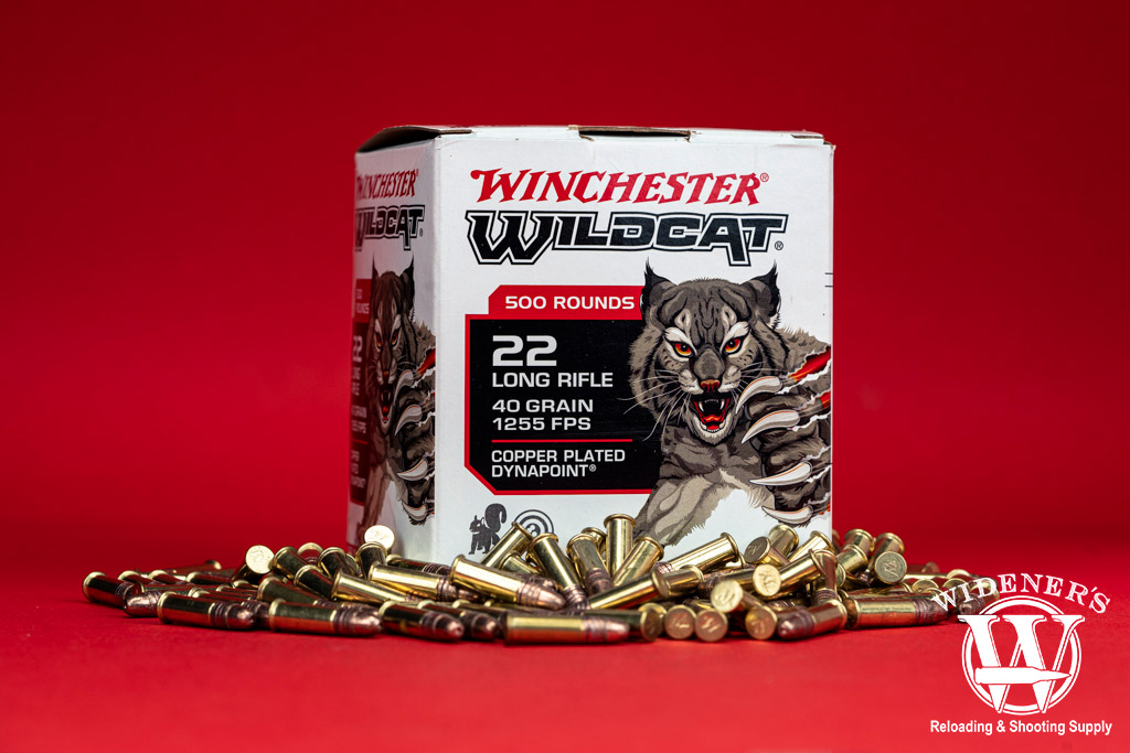 a photo of winchester copper plated dynapoint wildcat 22lr ammo