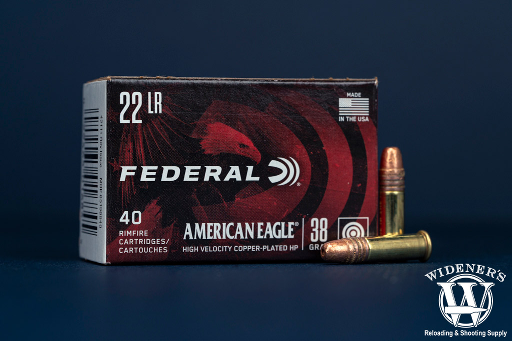 a photo of federal american eagle 22lr rimfire ammo