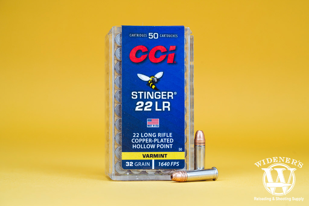 a photo of CCI 22LR Stinger rimfire ammo