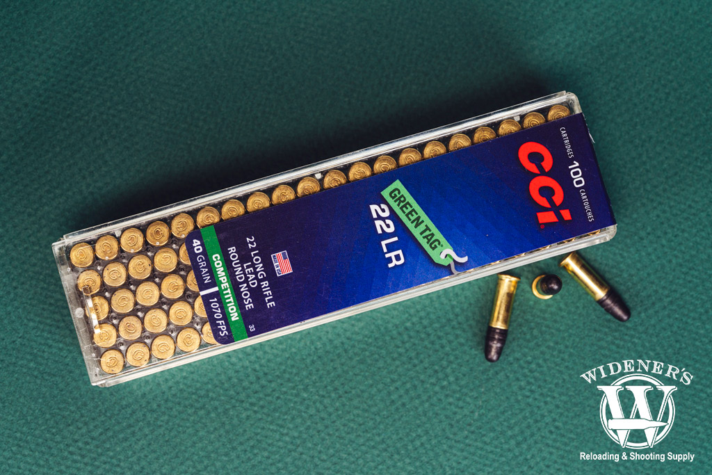 a photo of CCI 22LR green tag rimfire ammo