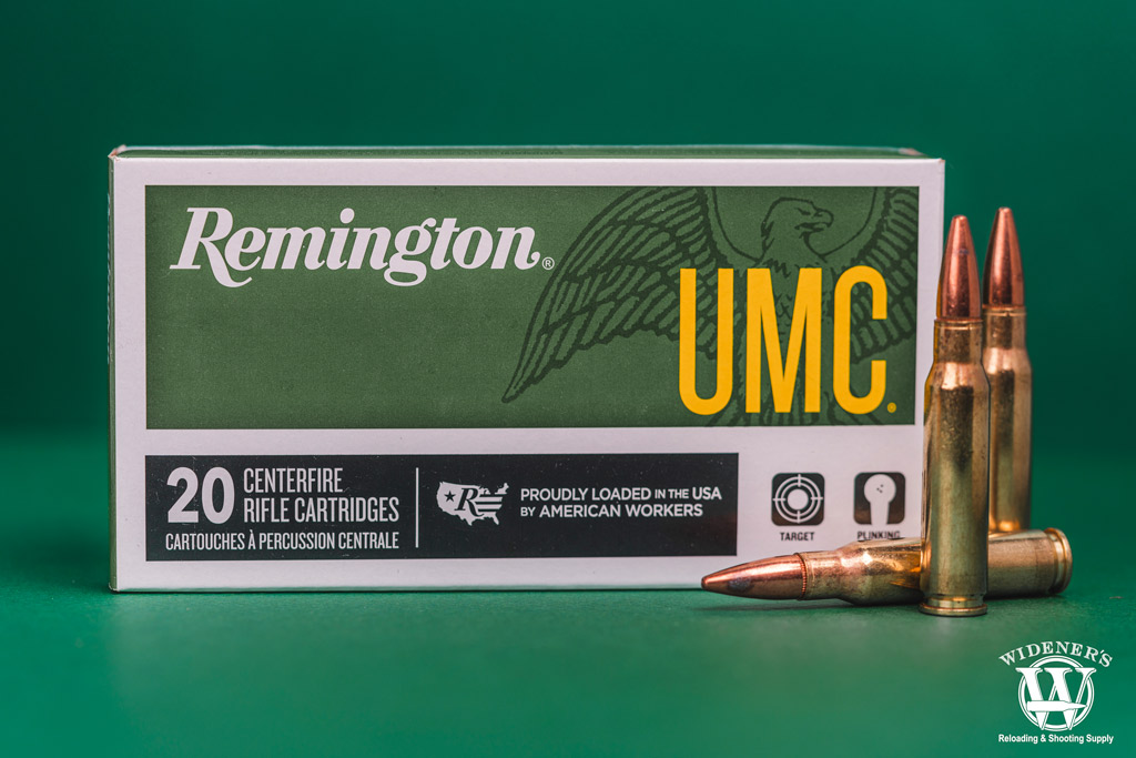 a photo of remington umc centerfire 308 ammo