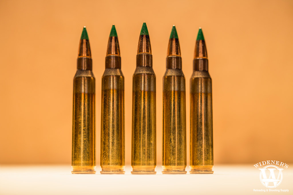 a photo of M855 green tip ammo
