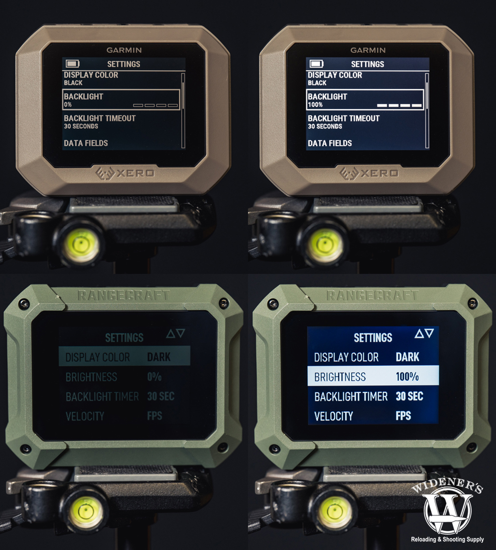 comparing doppler radar chronograph screens a photo comparing doppler radar chronograph screens