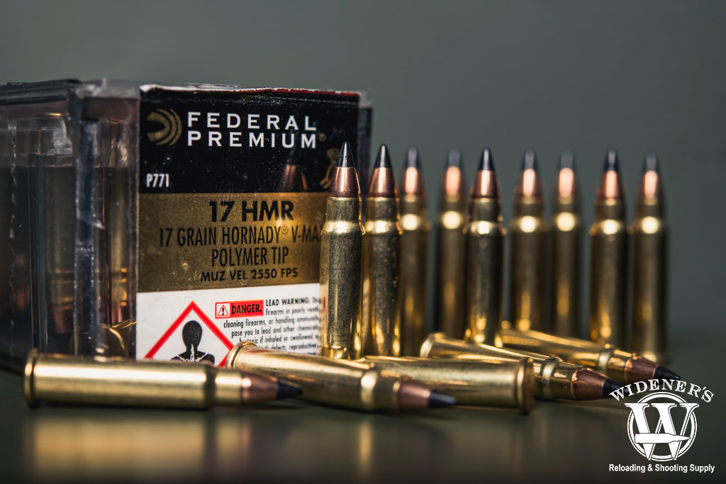 a photo of federal premium 17 hmr best magnum ammo