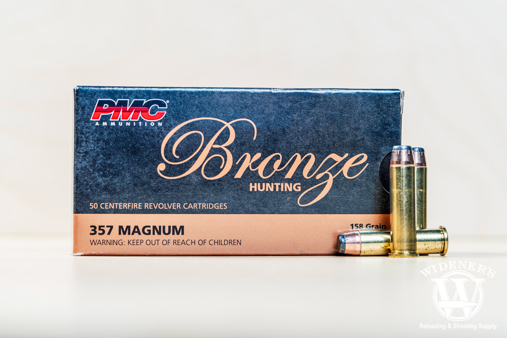 a photo of PMC Bronze 357 Magnum 158 Grain JSP