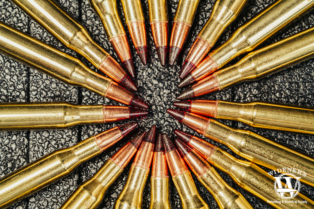 a macro photo of the 270 win hunting cartridge 