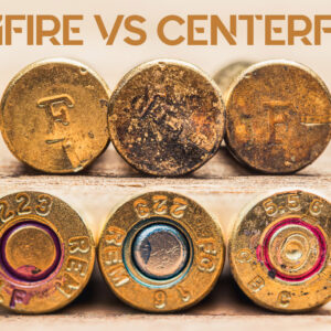 a photo of rimfire and centerfire ammunition