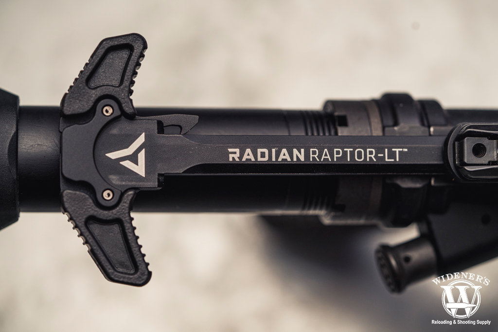 a photo of an ambidextrous charging handle