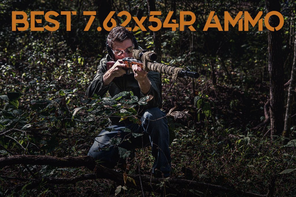 a photo of a man shooting the best mosin nagant ammo outdoors