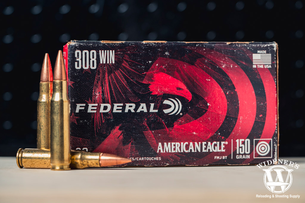 a photo of federal american eagle 308 win ammo