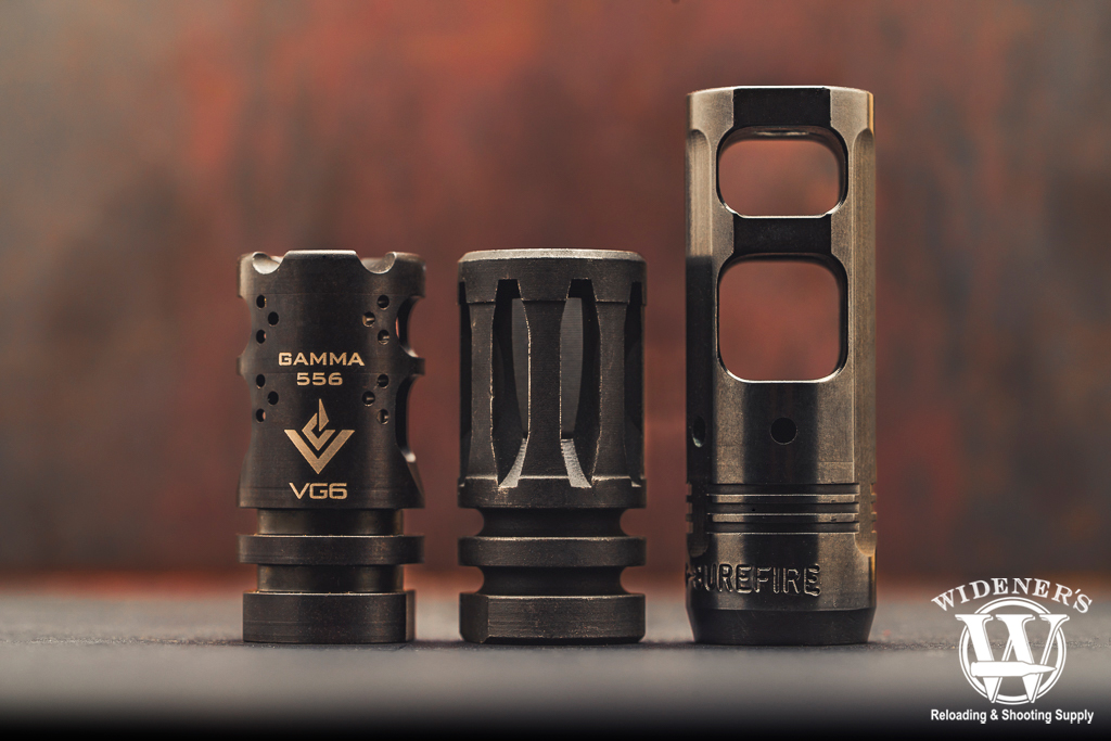 Flash Hider VS Muzzle Brake VS Compensator a photo comparing Flash Hider VS Muzzle Brake VS Compensator