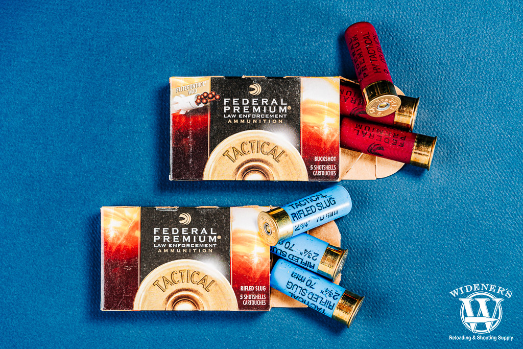 a photo of federal premium law enforcement 12-gauge shotgun ammo