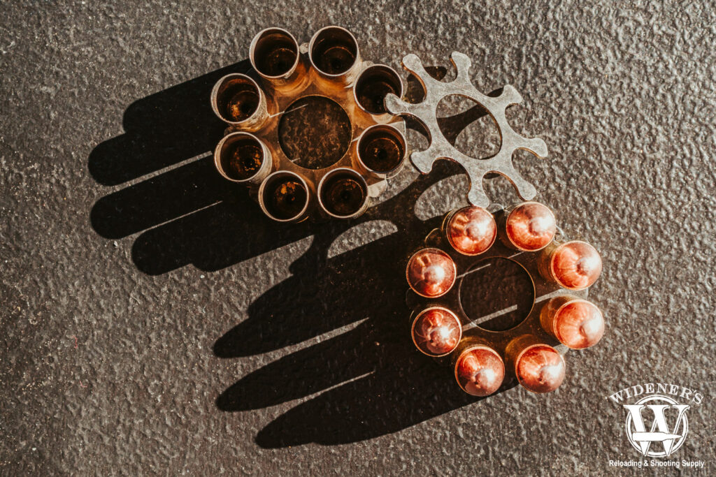 a photo of moon clips loaded with ammo