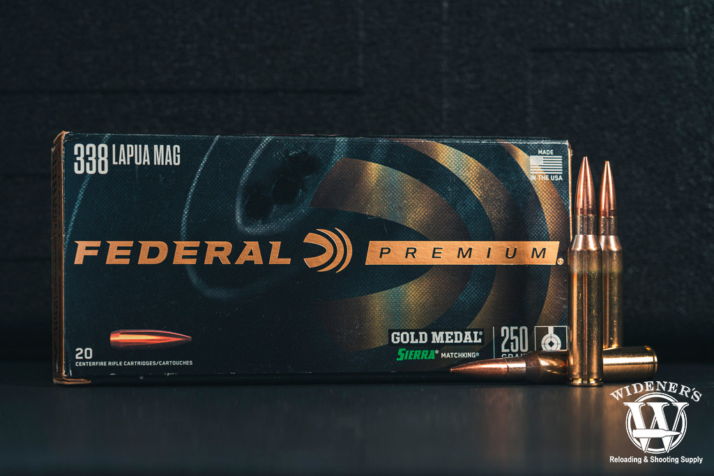 a photo of Federal Gold Medal 338 lapua 250-grain HPBT