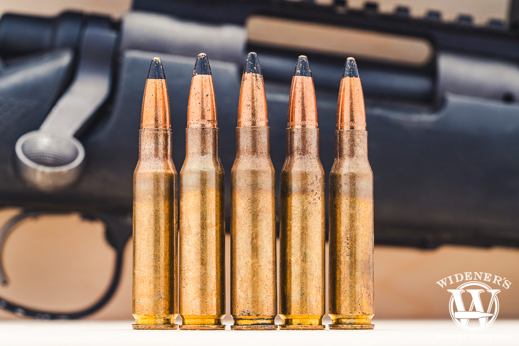 a photo of black tip 7.62x51 nato ammo
