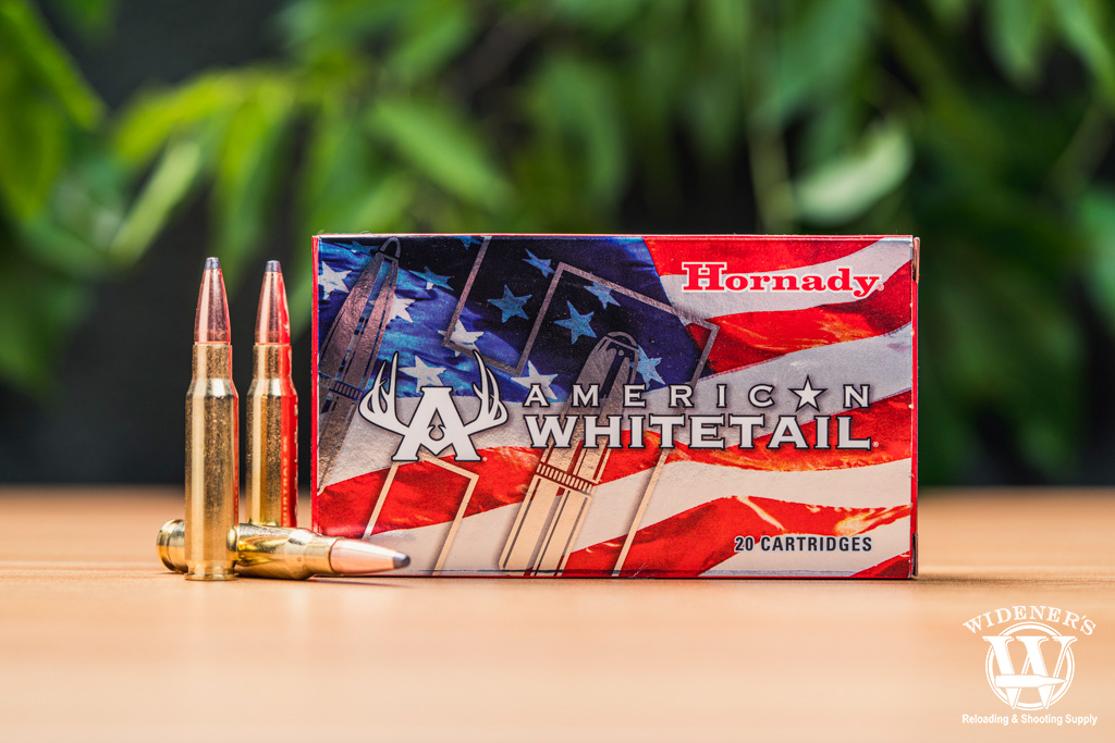 a photo of hornady american whitetail 308 hunting ammo