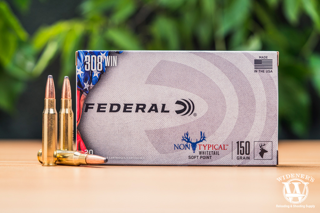 a photo of federal non typical 308 ammo for deer