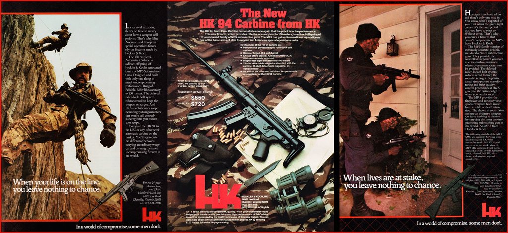 a selection of vintage H&K ads