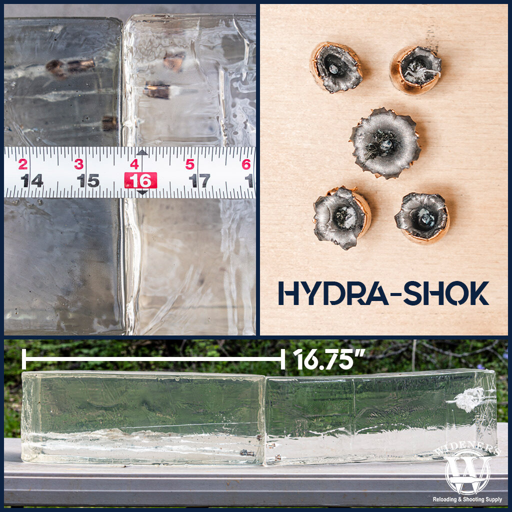 a photo testing federal hydra-shok 9mm ammo