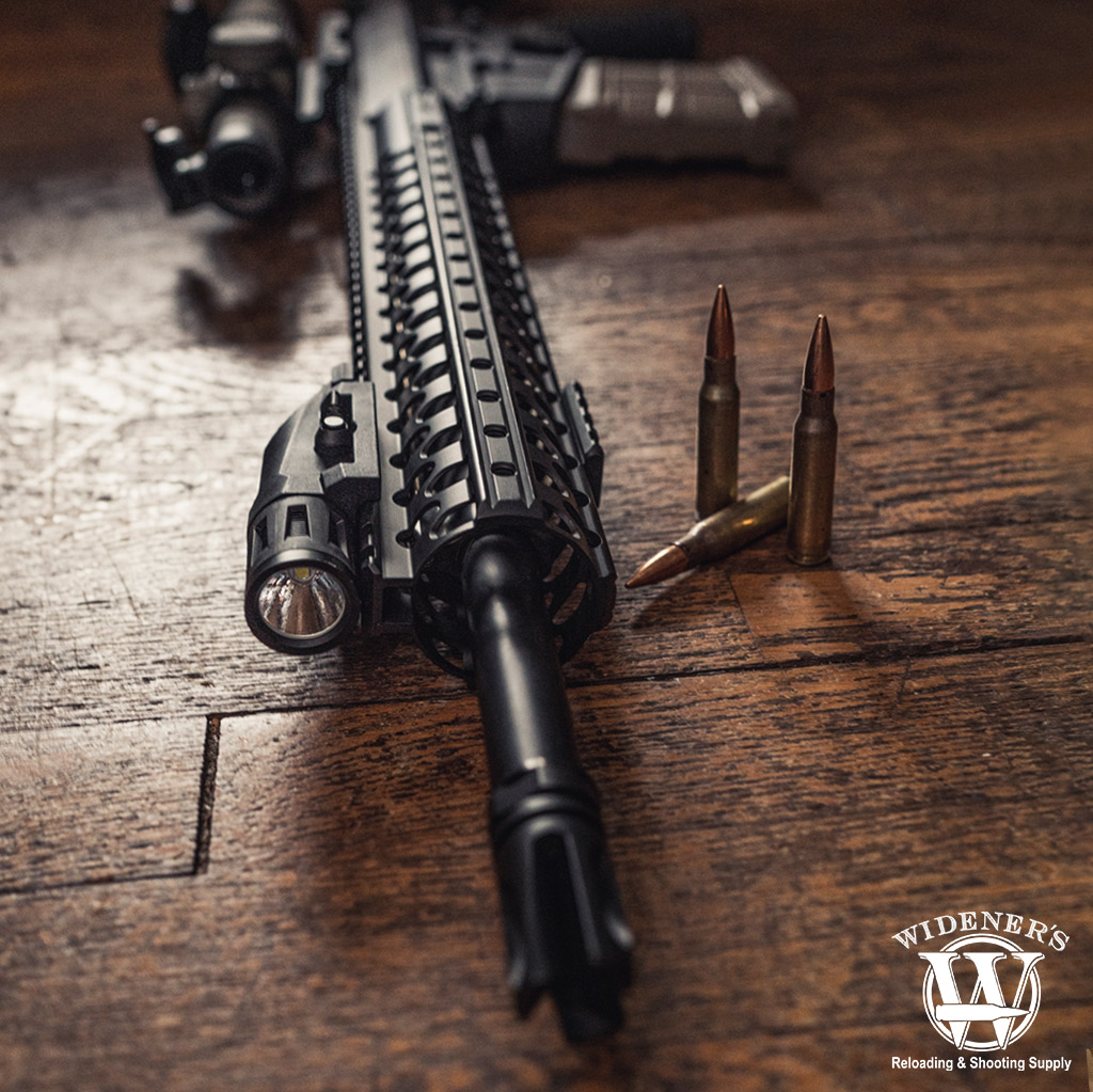 a photo of a ar-10 style rifle chambered in 308 win