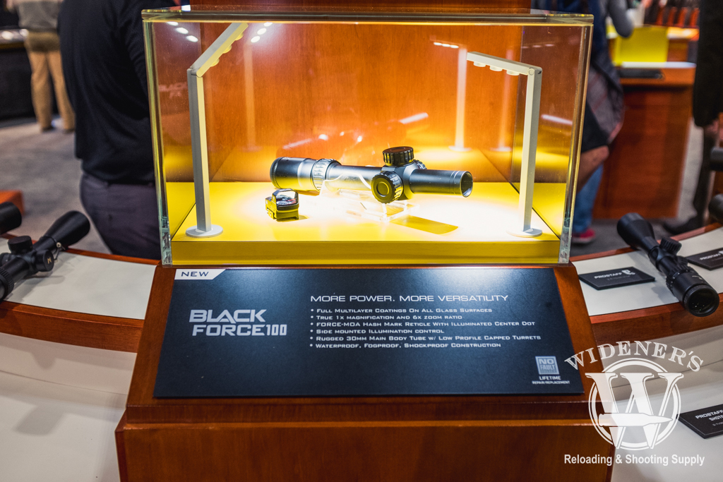 photo of the nikon Black Force 100 1X 6x24 scope at shot show 2019