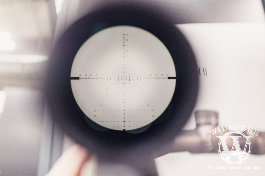 a photo of the reticle of the RAZOR HD GEN II 4.5-27X56 RIFLESCOPE at SHOT Show 2019