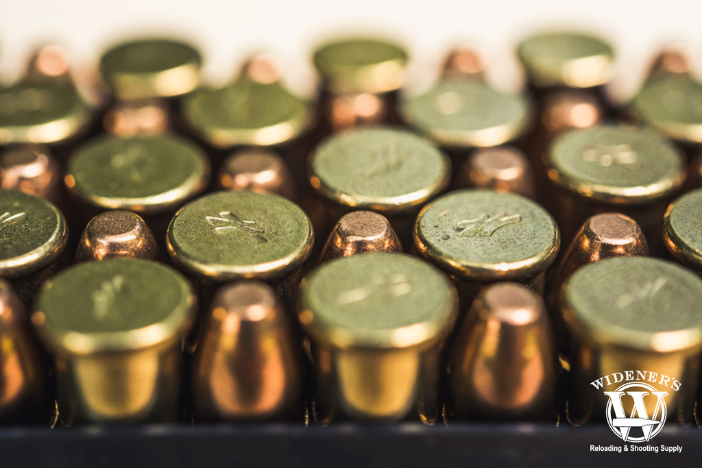 a macro photo of 22 magnum ammo