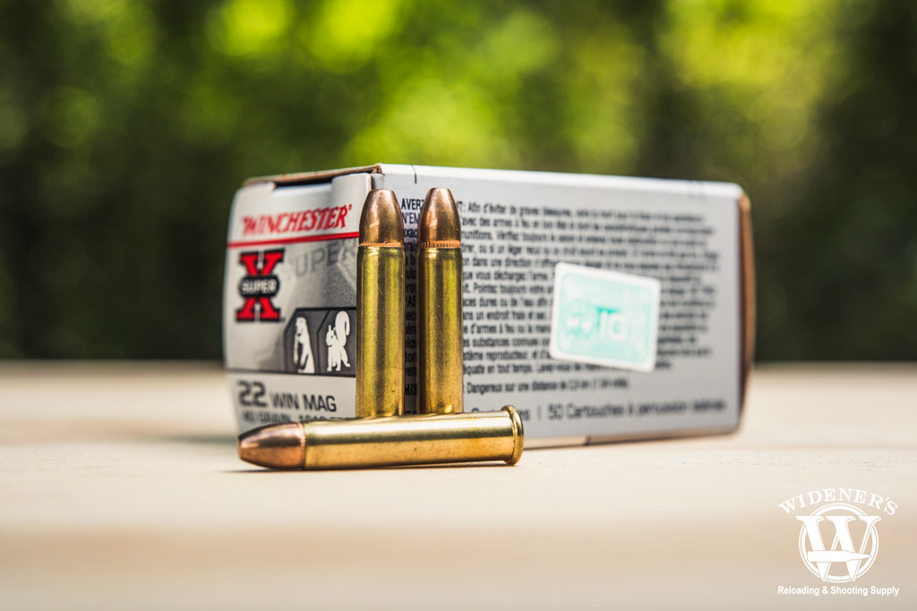photo of winchester 22 magnum wmr jhp ammo outdoors