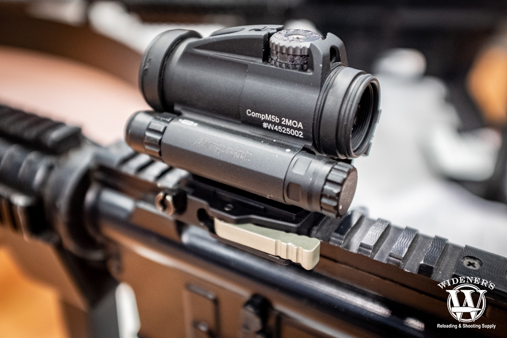 photo of the Aimpoint CompM5b red dot optic
