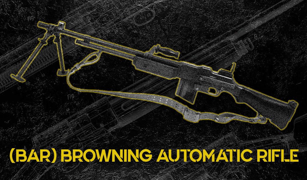 photo of browning automatic rifle aka bar machine gun 