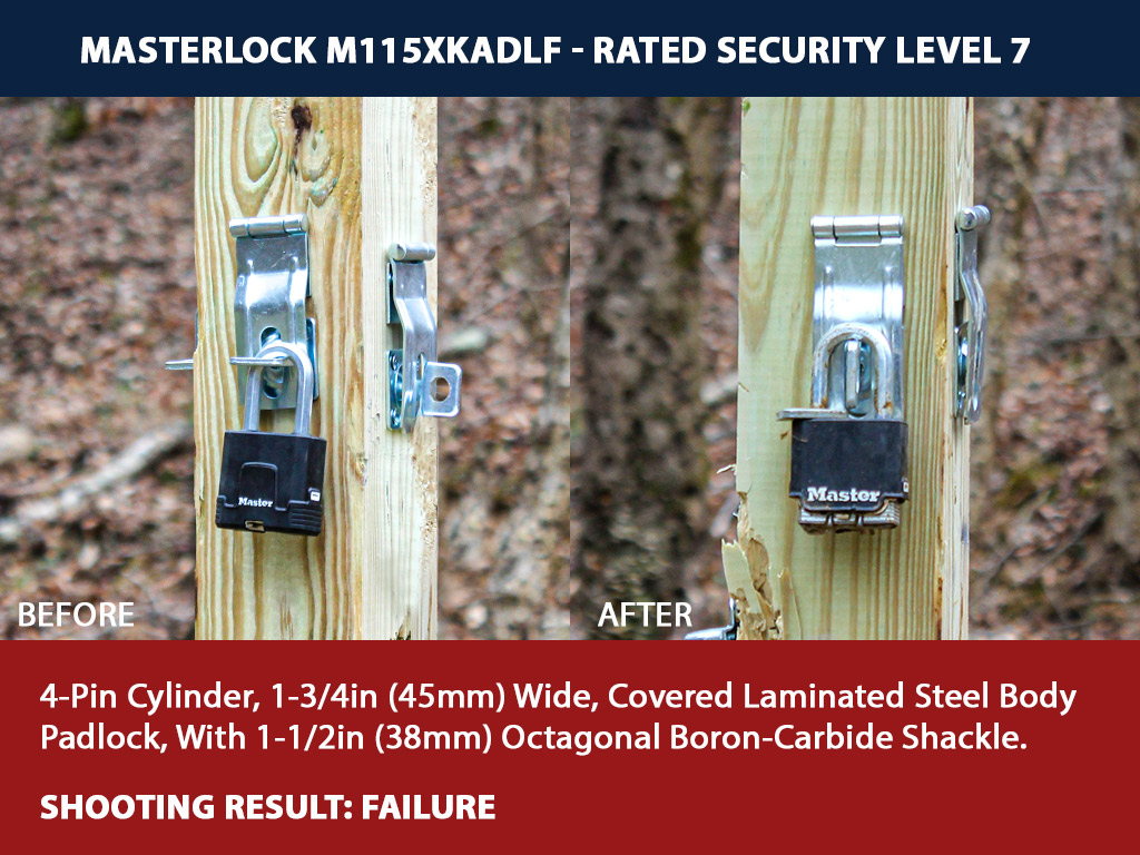 a photo of Masterlock M115XKADLF padlock