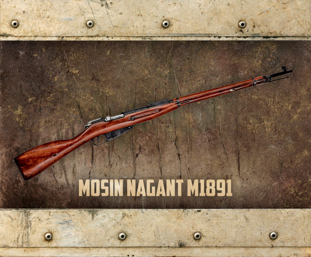 a graphic of the mosin nagant m91 rifle