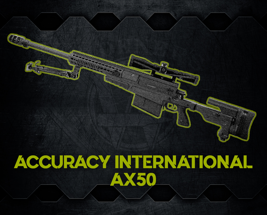 a graphic of the Accuracy International AX50 world's most powerful rifles