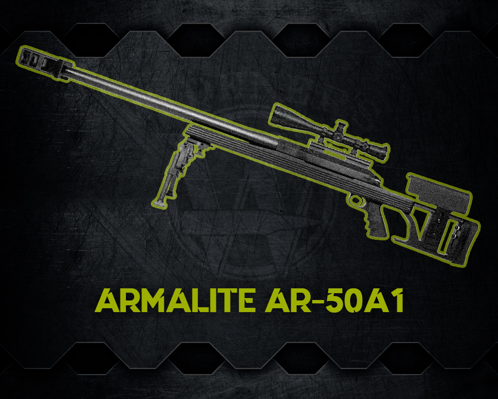 a graphic of the ArmaLite AR-50A1 sniper rifle