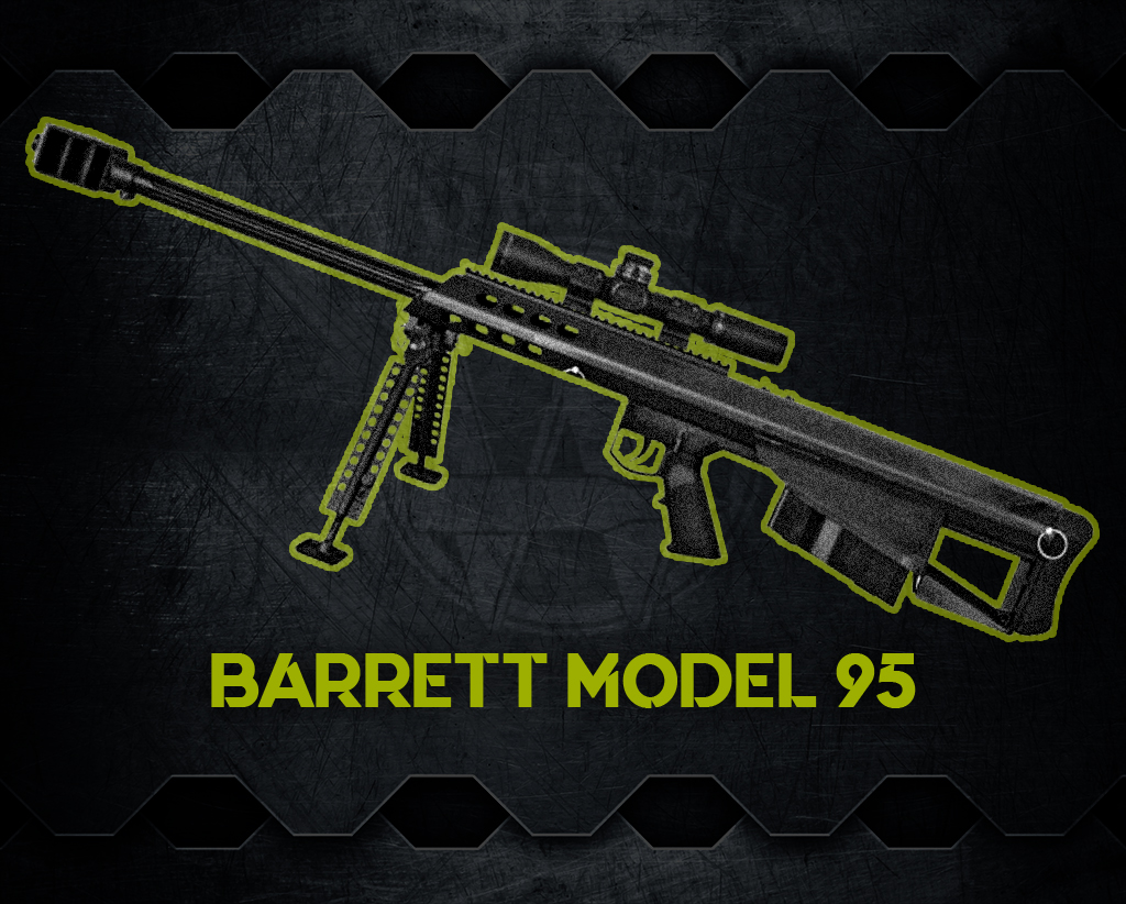 a graphic of the Barrett Model 95 sniper rifle