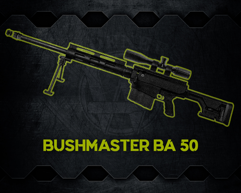 a graphic of the Bushmaster BA 50 world's most powerful rifles