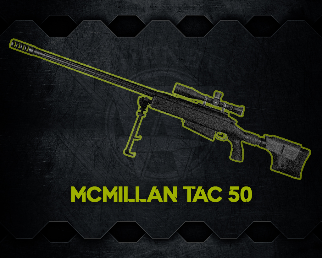 a graphic of the McMillan TAC 50 sniper rifle