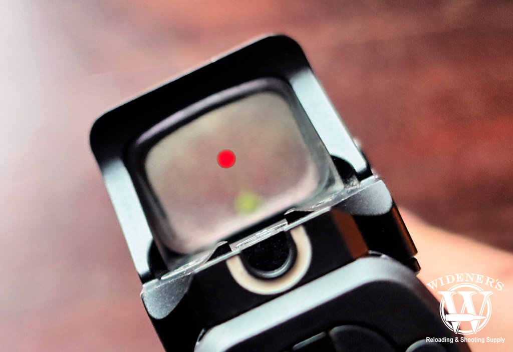 a photo of a red dot emitter